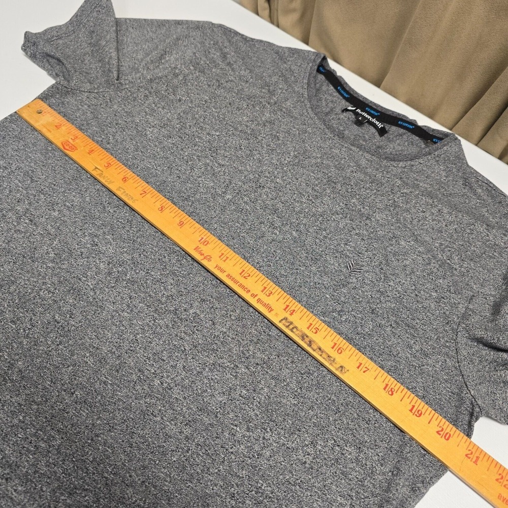 Buttercloth Mens Short Sleeve Cotton T Shirt Gray Size L Casual Active Basic - Picture 7 of 9